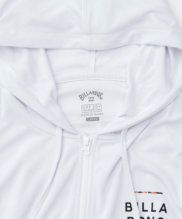 BILLABONG メンズ RASH ZIP HOOD ジップラッシュガード 【2026年春夏モデル】 WHT / XL