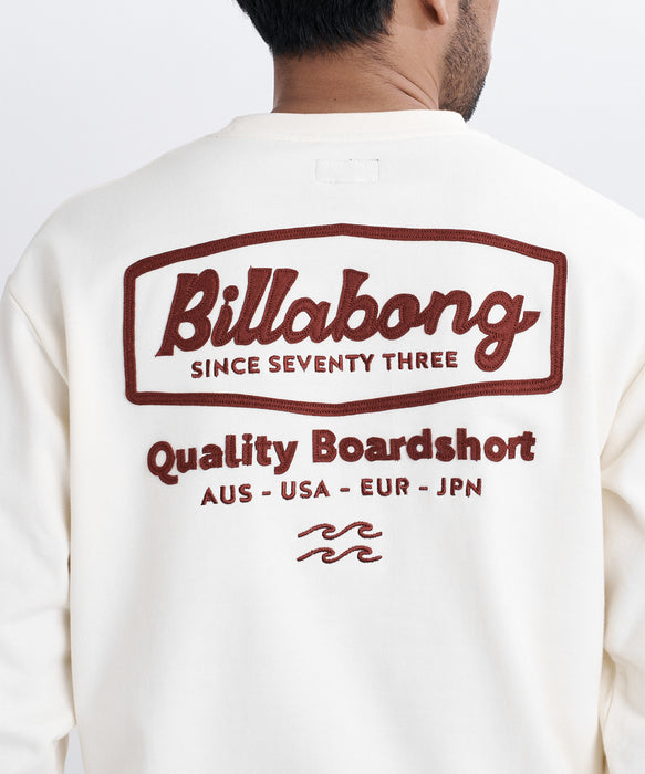 BILLABONG メンズ ROAD SIGN トレーナー 【2026年秋冬モデル】 CRM / XL