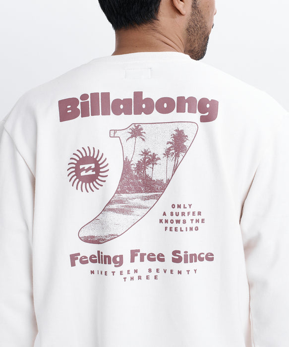 BILLABONG メンズ SINGLE FIN トレーナー 【2026年秋冬モデル】 CRM / XL