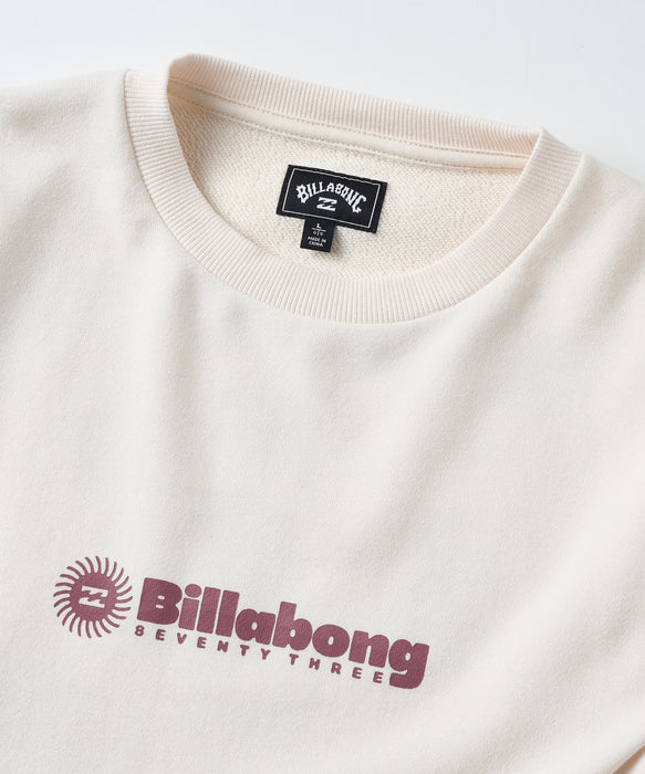 BILLABONG メンズ SINGLE FIN トレーナー 【2026年秋冬モデル】 CRM / XL
