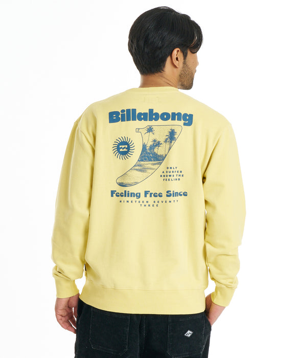 BILLABONG メンズ SINGLE FIN トレーナー 【2026年秋冬モデル】 RAFF / XL