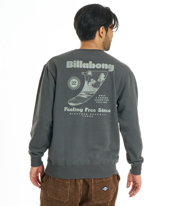 BILLABONG メンズ SINGLE FIN トレーナー 【2026年秋冬モデル】 WAA / XL