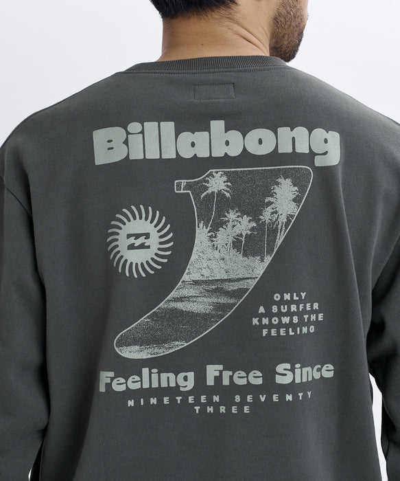 BILLABONG メンズ SINGLE FIN トレーナー 【2026年秋冬モデル】 WAA / XL