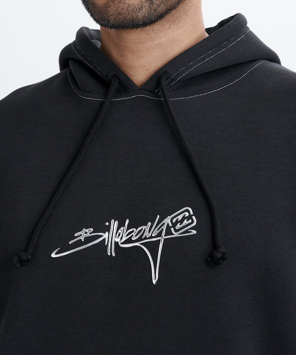 BILLABONG メンズ SCRIPT LOGO パーカー 【2026年秋冬モデル】 BLK / XL