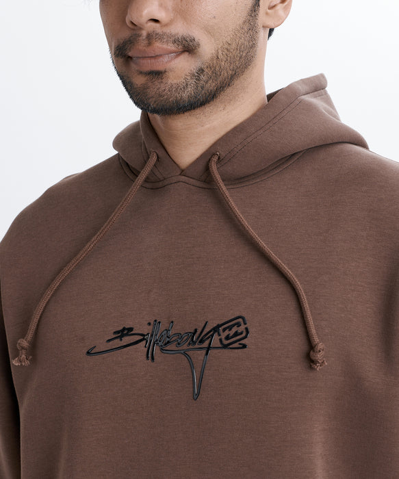 BILLABONG メンズ SCRIPT LOGO パーカー 【2026年秋冬モデル】 BRN / XL