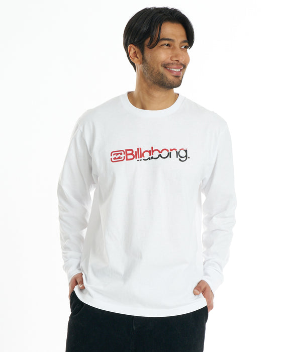 BILLABONG メンズ SLICE LOGO ロンT 【2026年秋冬モデル】 WHT / XL