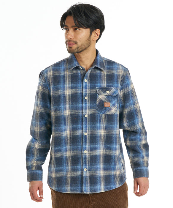 BILLABONG メンズ OMBRE SHIRTS 長袖シャツ 【2026年秋冬モデル】 BLU / XL