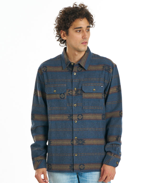 BILLABONG メンズ OFFSHORE JACQUARD FLANNEL 長袖シャツ 【2026年秋冬モデル】 TRV / XL