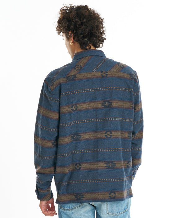 BILLABONG メンズ OFFSHORE JACQUARD FLANNEL 長袖シャツ 【2026年秋冬モデル】 TRV / XL