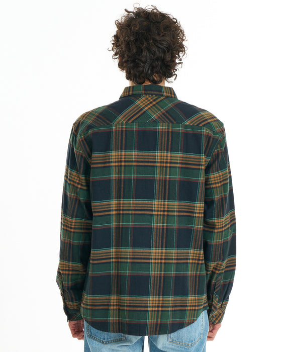 BILLABONG メンズ COASTLINE FLANNEL 長袖シャツ 【2026年秋冬モデル】 BLK / XL