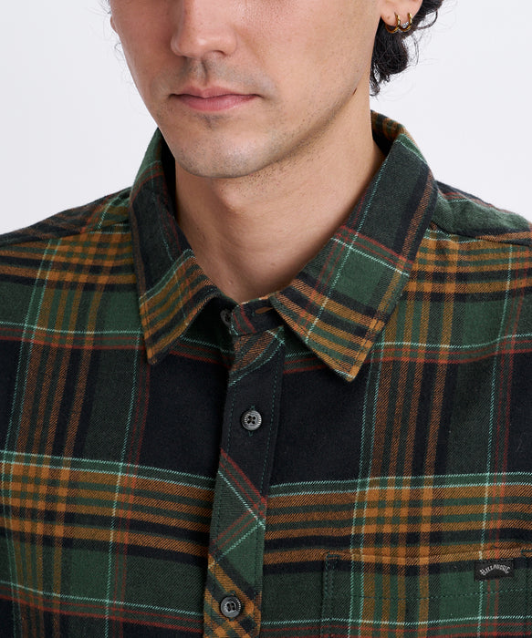 BILLABONG メンズ COASTLINE FLANNEL 長袖シャツ 【2026年秋冬モデル】 BLK / XL