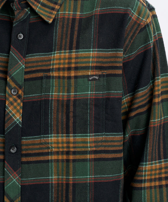 BILLABONG メンズ COASTLINE FLANNEL 長袖シャツ 【2026年秋冬モデル】 BLK / XL