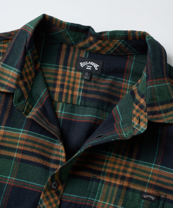 BILLABONG メンズ COASTLINE FLANNEL 長袖シャツ 【2026年秋冬モデル】 BLK / XL