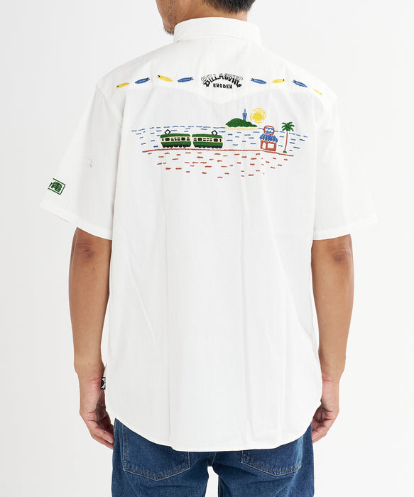 BILLABONG メンズ ENODEN BD SHIRTS 半袖シャツ 【江ノ電×BILLABONG】【2026年秋冬モデル】
