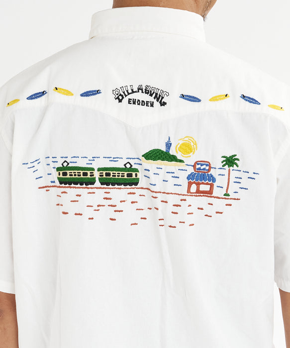 BILLABONG メンズ ENODEN BD SHIRTS 半袖シャツ 【江ノ電×BILLABONG】【2026年秋冬モデル】
