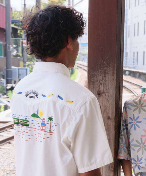 BILLABONG メンズ ENODEN BD SHIRTS 半袖シャツ 【江ノ電×BILLABONG】【2026年秋冬モデル】