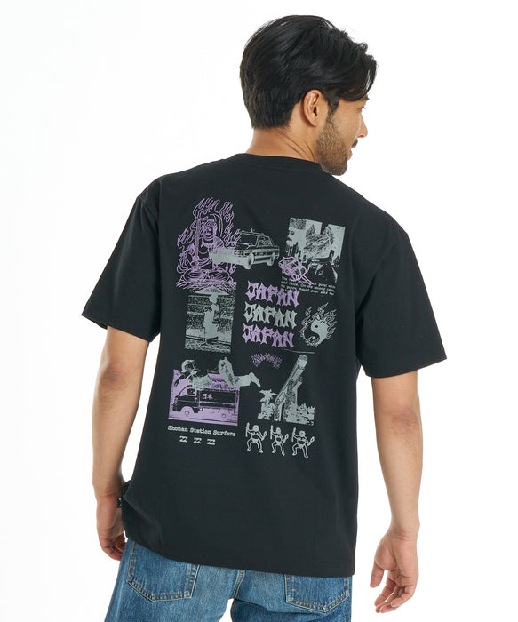 BILLABONG メンズ DESTINATION JAPAN Tシャツ 【2026年秋冬モデル】 BLK / XL