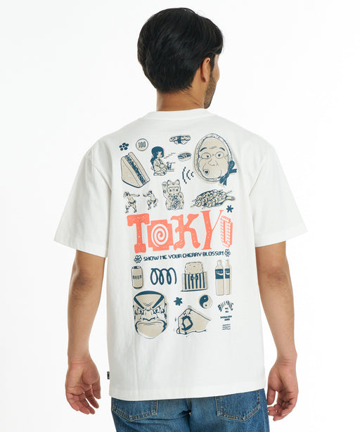 BILLABONG メンズ DESTINATION TOKYO Tシャツ 【2026年秋冬モデル】 OFF / XL
