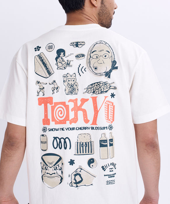 BILLABONG メンズ DESTINATION TOKYO Tシャツ 【2026年秋冬モデル】 OFF / XL
