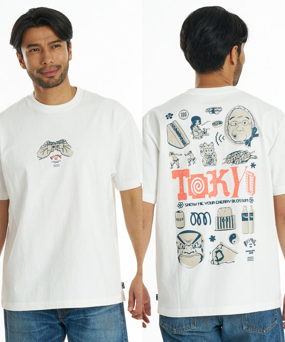BILLABONG メンズ DESTINATION TOKYO Tシャツ 【SHONAN STATION SURFERS】【OVER FIT】【USAコットン】【2026年秋冬モデル】