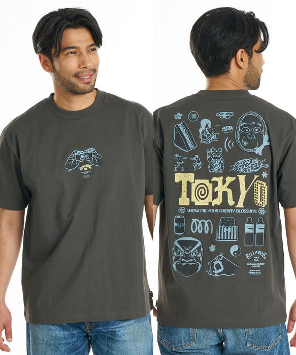 BILLABONG メンズ DESTINATION TOKYO Tシャツ 【SHONAN STATION SURFERS】【OVER FIT】【USAコットン】【2026年秋冬モデル】