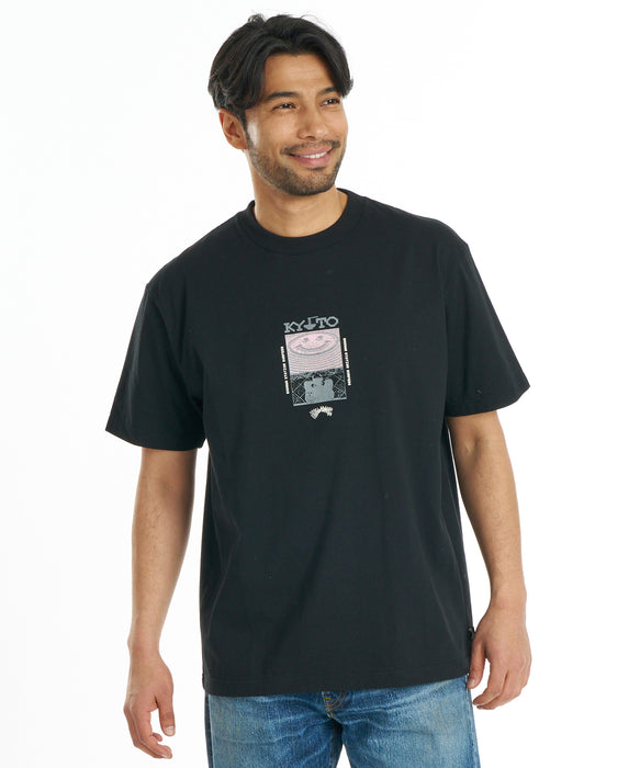 BILLABONG メンズ DESTINATION KYOTO Tシャツ 【2026年秋冬モデル】 BLK / XL