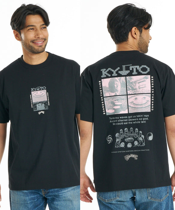 BILLABONG メンズ DESTINATION KYOTO Tシャツ 【SHONAN STATION SURFERS】【OVER FIT】【USAコットン】【2026年秋冬モデル】