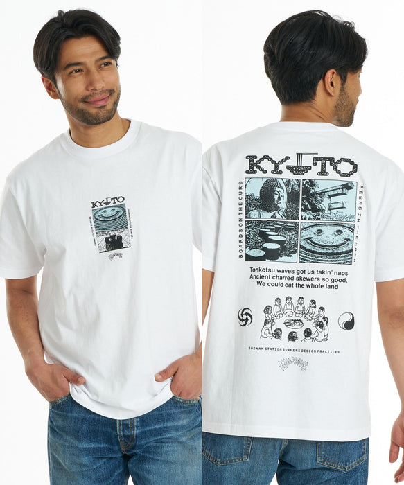 BILLABONG メンズ DESTINATION KYOTO Tシャツ 【SHONAN STATION SURFERS】【OVER FIT】【USAコットン】【2026年秋冬モデル】