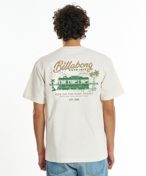 BILLABONG メンズ SURF TRAIN Tシャツ 【2026年秋冬モデル】 CRM / XL