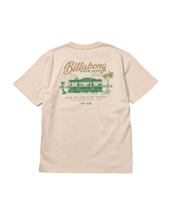 BILLABONG メンズ SURF TRAIN Tシャツ【OVER FIT】【江ノ電×BILLABONG】【2026年秋冬モデル】