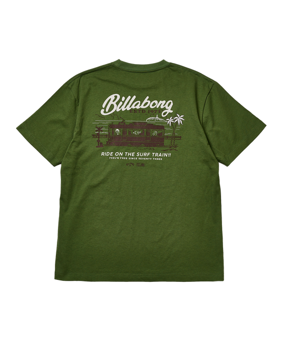 BILLABONG メンズ SURF TRAIN Tシャツ【OVER FIT】【江ノ電×BILLABONG】【2026年秋冬モデル】