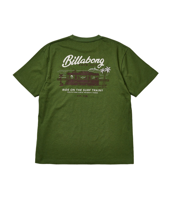 BILLABONG メンズ SURF TRAIN Tシャツ【OVER FIT】【江ノ電×BILLABONG】【2026年秋冬モデル】