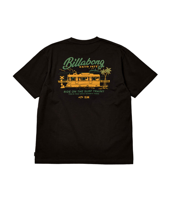 BILLABONG メンズ SURF TRAIN Tシャツ【OVER FIT】【江ノ電×BILLABONG】【2026年秋冬モデル】