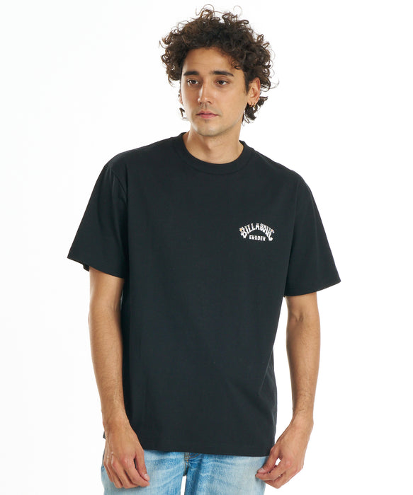 BILLABONG メンズ RE-ISSUE ARCH Tシャツ 【2026年秋冬モデル】 BLK / XL