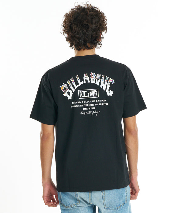 BILLABONG メンズ RE-ISSUE ARCH Tシャツ 【2026年秋冬モデル】 BLK / XL