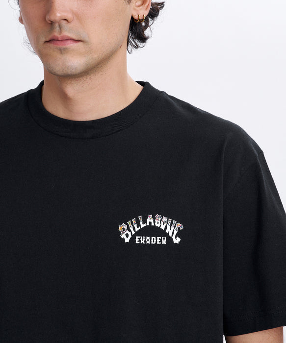 BILLABONG メンズ RE-ISSUE ARCH Tシャツ 【2026年秋冬モデル】 BLK / XL