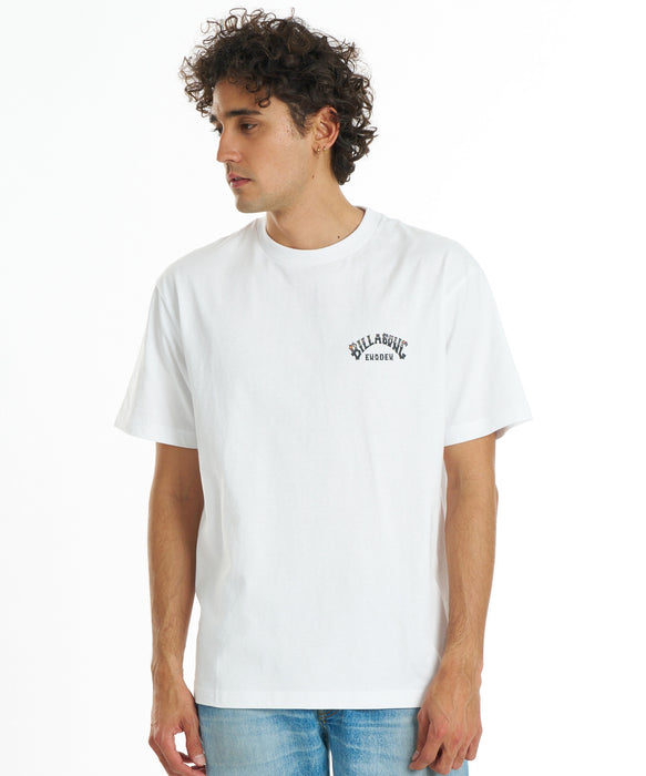BILLABONG メンズ RE-ISSUE ARCH Tシャツ 【2026年秋冬モデル】 WHT / XL