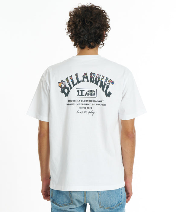 BILLABONG メンズ RE-ISSUE ARCH Tシャツ 【2026年秋冬モデル】 WHT / XL