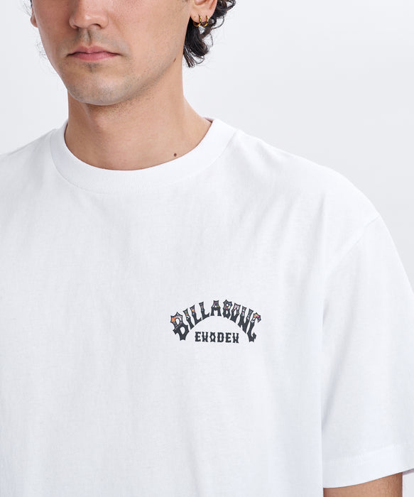 BILLABONG メンズ RE-ISSUE ARCH Tシャツ 【2026年秋冬モデル】 WHT / XL