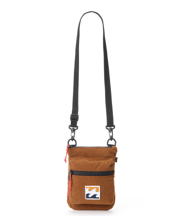BILLABONG メンズ CORDUROY PHONE SACOCHE ショルダーバッグ 【2026年秋冬モデル】 BRN / F