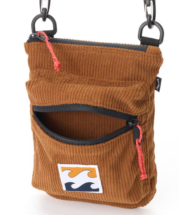 BILLABONG メンズ CORDUROY PHONE SACOCHE ショルダーバッグ 【2026年秋冬モデル】 BRN / F