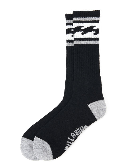 BILLABONG メンズ WINTER HIGHSOCKS　LINE ソックス 【2026年秋冬モデル】 BLK / F