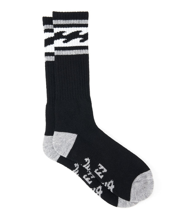 BILLABONG メンズ WINTER HIGHSOCKS　LINE ソックス 【2026年秋冬モデル】 BLK / F