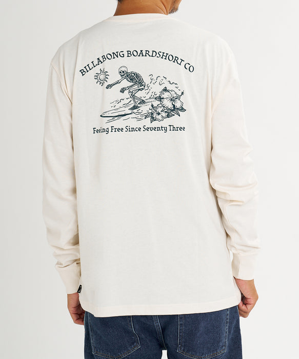【直営店限定】BILLABONG メンズ SKULL バックプリント ロンT 【2026年秋冬モデル】