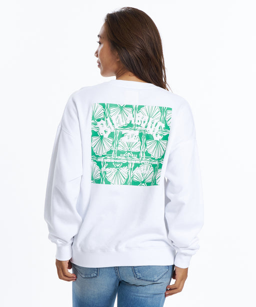 BILLABONG ウィメンズ SQUARE LOGO BOY FIT  トレーナー 【2026年春夏モデル】 WHT / M