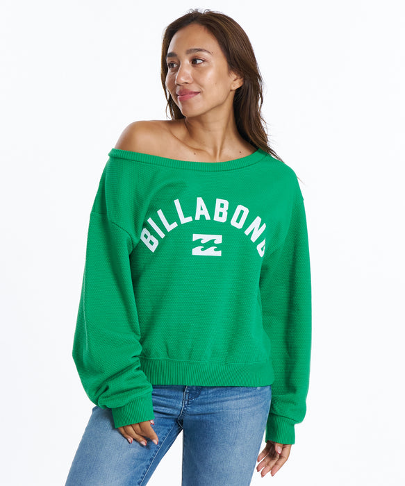 BILLABONG ウィメンズ BOATNECK CROPPED SWE トレーナー 【2026年春夏