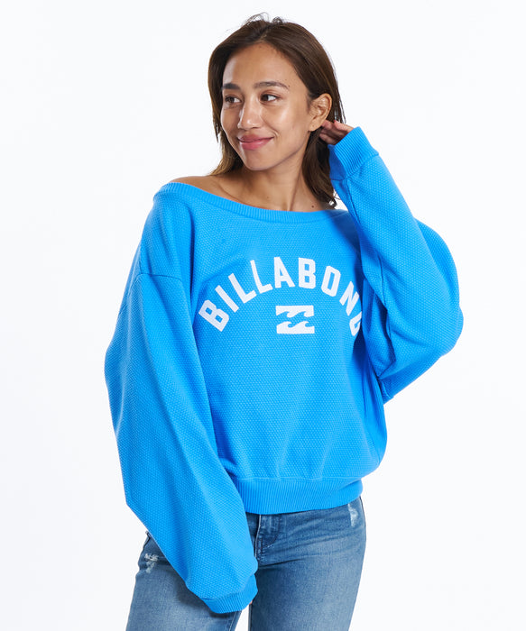BILLABONG ウィメンズ BOATNECK CROPPED SWE トレーナー 【2026年春夏モデル】 TBL / M