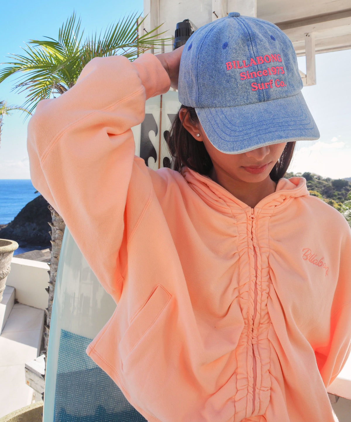 BILLABONG ウィメンズ CROPPED LIGHT SWEAT セットアップパーカー