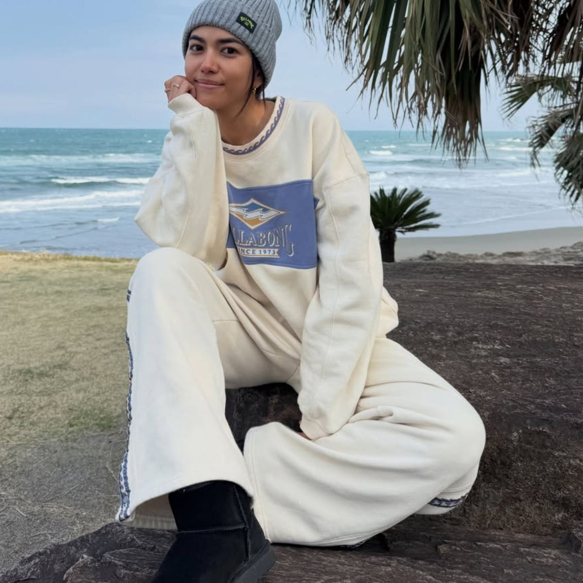 美品　WIND AND SEA × BRIEFING サイドロゴ　トレーナー SALE】BILLABONG ウィメンズ POINT BREAK セットアップ CREW