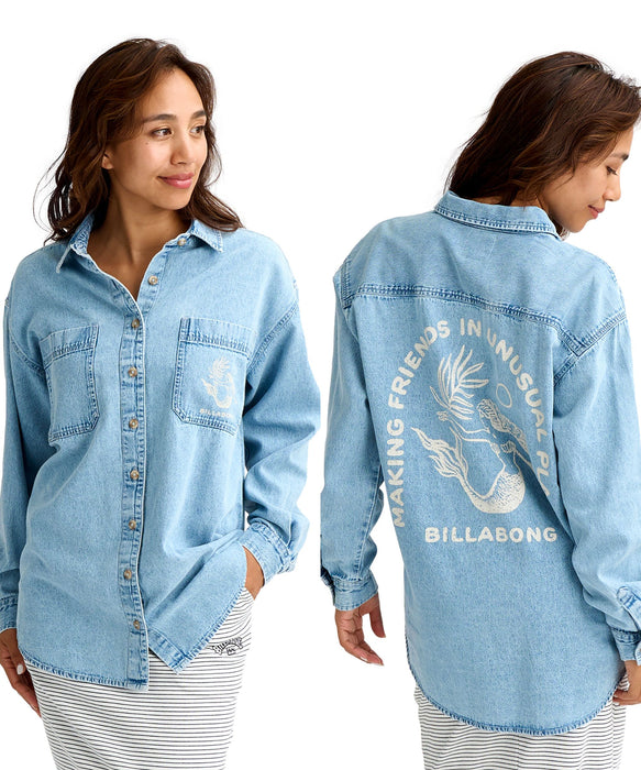 【SALE】BILLABONG ウィメンズ 【DES. Tropiques】DOWN THE COAST 長袖シャツ 【2026年春夏モデル】